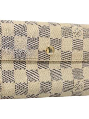 LOUIS VUITTON Damier Azur Portefeuille Alexandra Wallet N63068 LV Auth BD1312